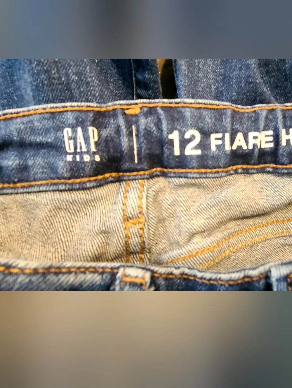 GAP Kids Dark Blue Flare High Rise Jeans